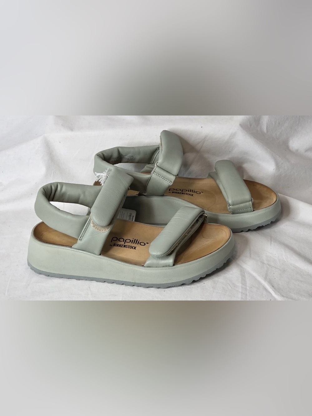 Birkenstock Papillio New Leather Platform Sandals Pure Sage 40EU/9US New w/Box